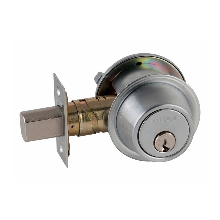Falcon D241PD<br>Single Cylinder Deadbolt, Schlage C keyway, 626 FinishDeadboltsFalcon - Door Resources