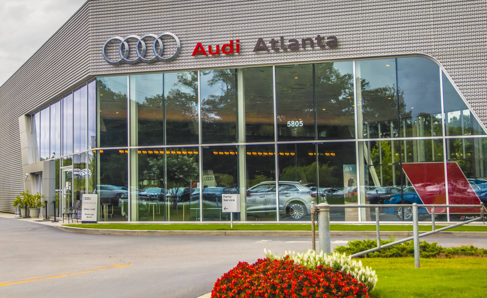 Audi of Atlanta glass storefront doors