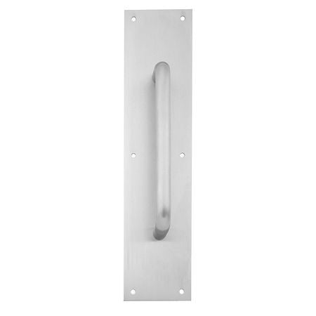 Rockwood 107x70C US32D Stainless Steel 8" Pull Handle With 4" x 16" Plate