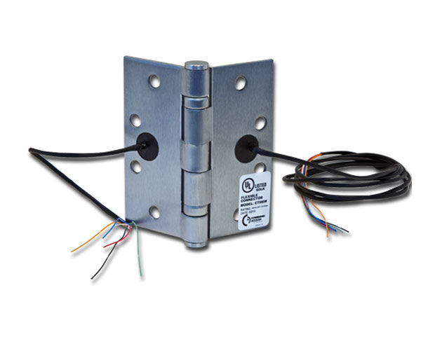 Command Access ETH4W, 4 1/2" Electrified Transfer Hinge, 4-Wire, 5 Knuckle, 26D Finish